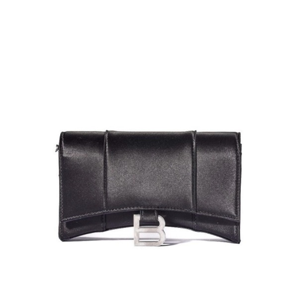 BALENCIAGA Handbags - NEW BALENCIAGA SATIN Hourglass Wallet On Chain